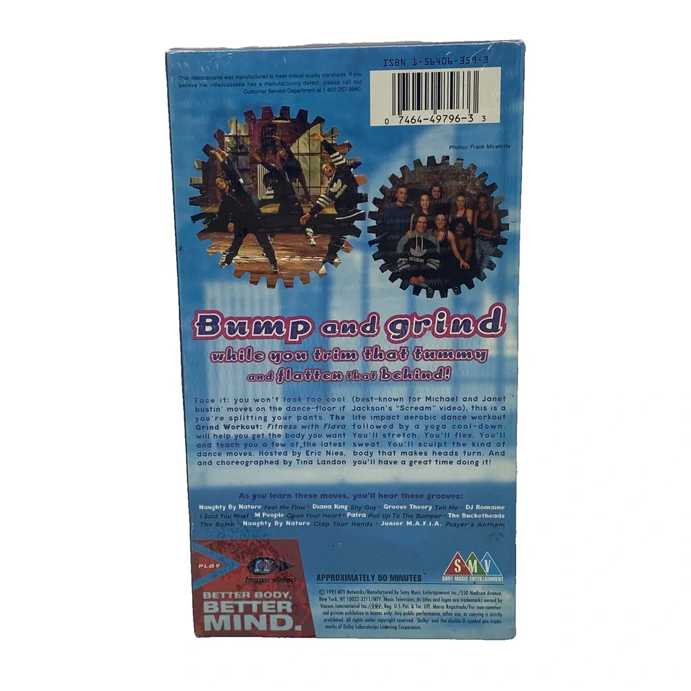 MTVs 1995 The Grind Workout - Fitness with Flava VHS Eric Nies Sony New Sealed